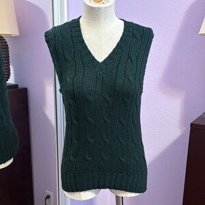 Vintage Polo By Ralph Lauren Cable Knit Sweater Vest